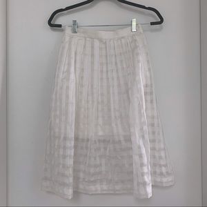 Evernew | White Gingham Skirt
